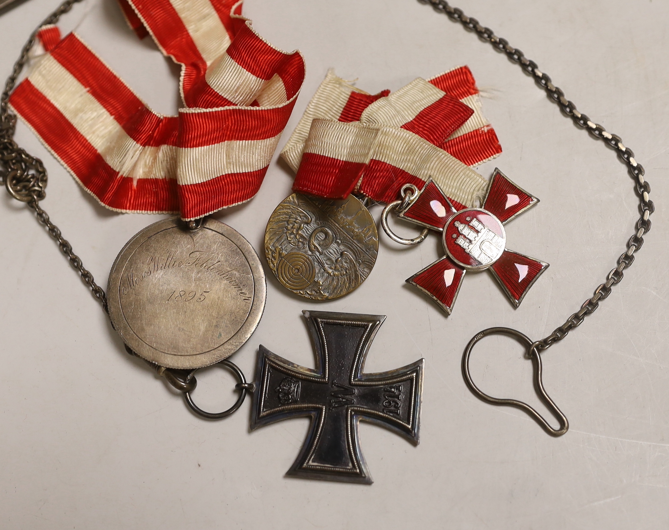 Four German medals including an iron cross